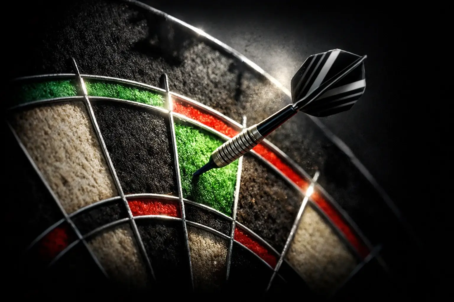 Dartbord met focus op dubbels voor World Grand Prix double-in format